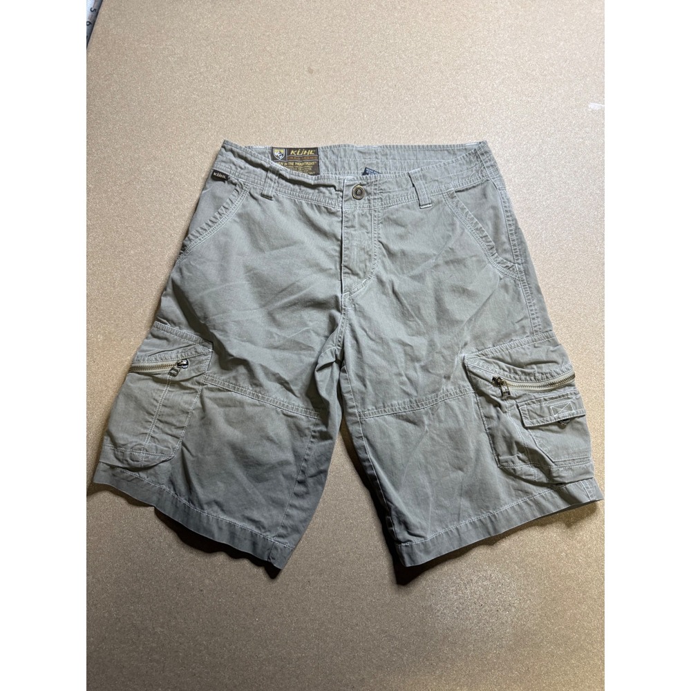 Kuhl Mens Crag Series Cargo Shorts‎ Outdoor Hiking Gray Pockets